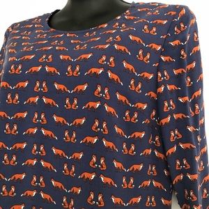 Modcloth Sugarhill Boutique Navy Foxy Shift Dress, Size MED or US 6.